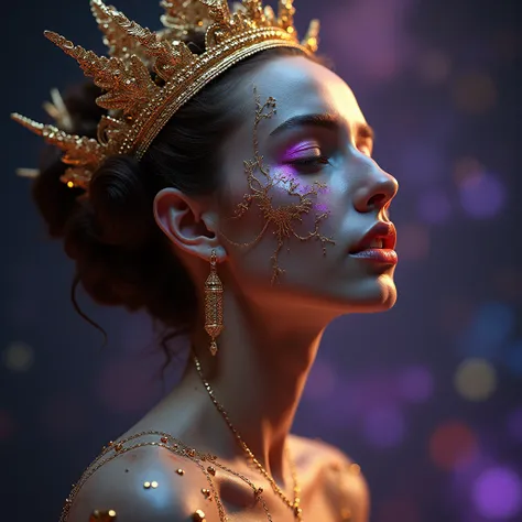 Beautiful Sony α7R IV, 1/320s, f/2.8, ISO 400, .Cinematic hyperrealism: Cinematic hyperrealism: imagine a highly visual image, imbued with raw emotion and melancholy. Cinematic photorealism: Use hyper-realistic textures, particularly for the skin, hair and...