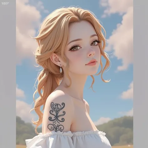  anime girl with a tattoo on her chest and chest, artwork in the style of guweiz, realistic anime 3 d style, hyper realistic anime, 3 d anime realistic, anime realism style, ilya kuvshinov. 4 k, photorealistic anime, photorealistic anime girl render, anime...