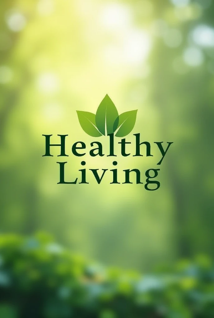 No person just a logo written "Healthy Living" make the front beautiful and well designed