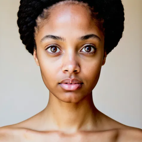 
A head-and-shoulders portrait of a contemporary 22-yo Amhara woman with a perfectly symmetrical face and ideal facial proportions.