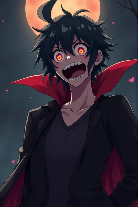 A anime vampire with big tooth