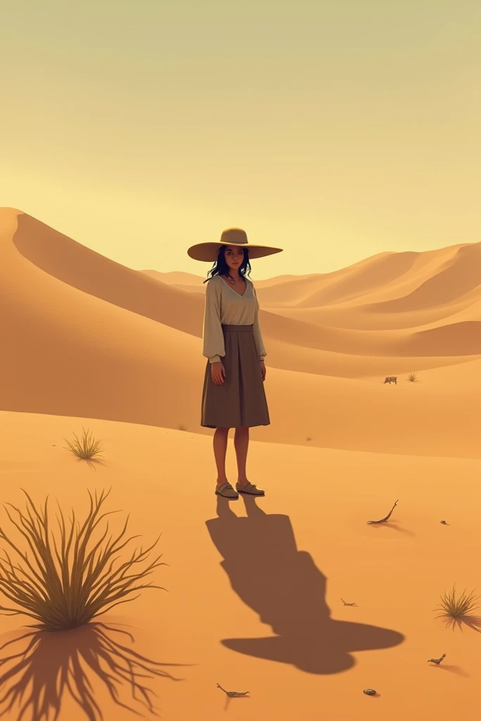 woman in the desert 