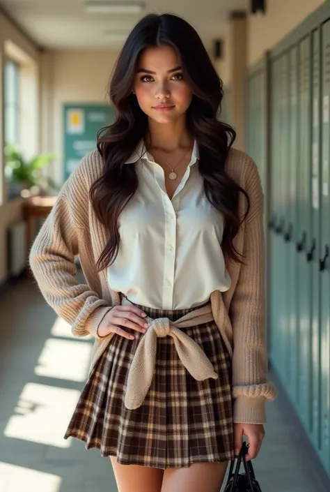 Selena gomez school girl outfit 