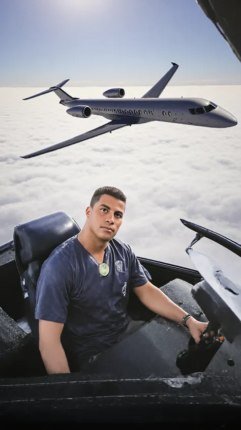 Cristiano Ronaldo in his private jet Messis wing with his airplane