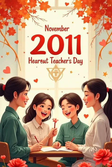 Make a post with the topic 20 / 11 happy Vietnamese Teachers Day along with wishes in English to dear teachers and good health to teachers,happy and thank you .