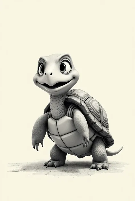 animated turtle created with pencil and an old style