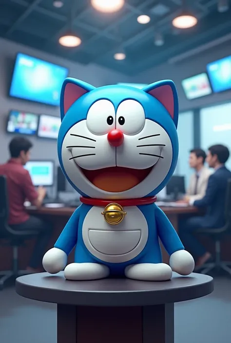 Doraemon news with nose ring piercing