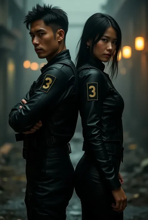 Asian Male and female special force