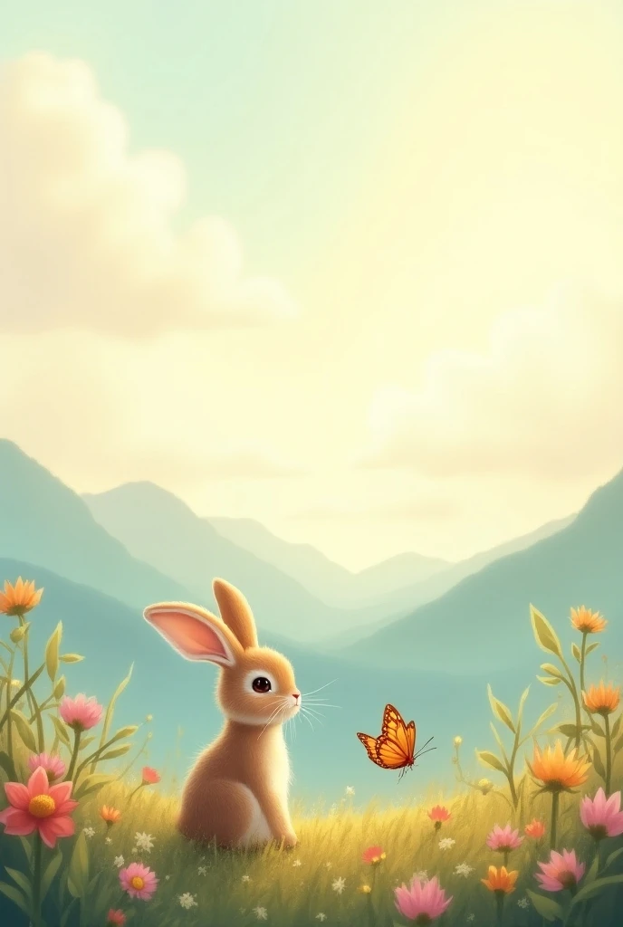 s book cover page title rabbit and butterfly 