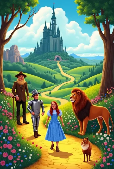 Create an illustration for a book called The Wizard of Oz