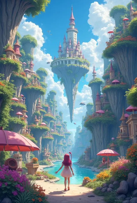 (photorealism:1.2), a make believe world in anime style art.