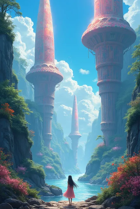 (photorealism:1.2), a majestical world in anime style art.