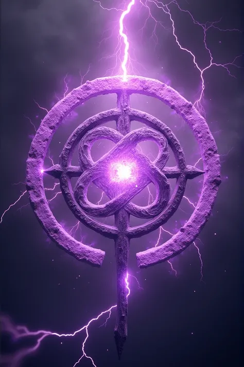 Give the symbol a mixture of magic and purple lightning