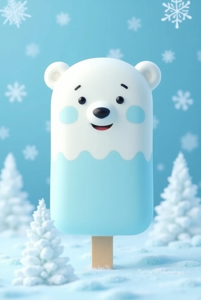  Icegurt pack .  Straight ice cream pack, with white bear  