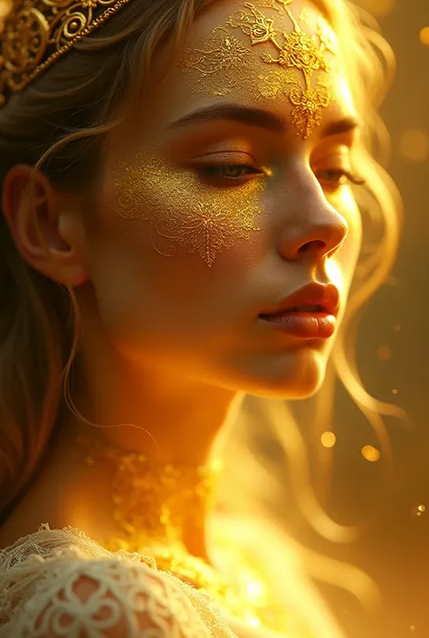 Golden face