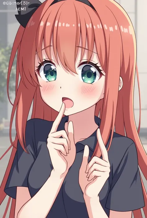 Anime girl sticking her fingers up her pussy