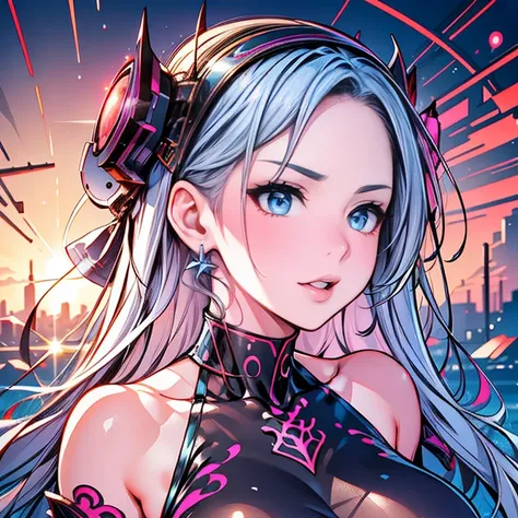 full body Waifu beautiful detailed eyes, beautiful detailed lips, extremely detailed eyes and face, longeyelashes, 1girl, sensual, young woman, sexy medium / large breasts, beautiful feminine face, nice sexy thighs, slim, sexy, erotic, beautiful fashion cl...