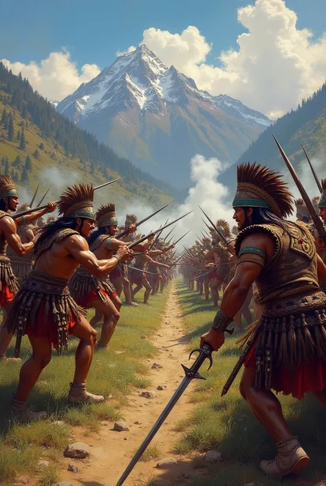 Incas killing Spaniards