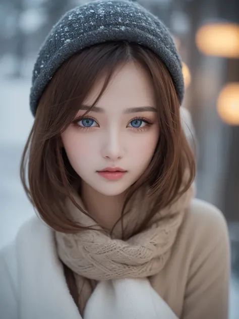 Tabletop, Highest quality, shape, Very detailed, finely, High resolution, 8k wallpaper,  Perfect Dynamic Structural Shape, Beautiful and beautiful eyes, Winter women&#39;s fashion,Straight hair,Small breasts、Rose red lips, Bold sexy pose,smile、20-year-old ...