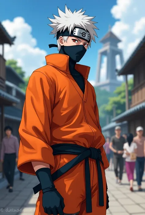 Kakashi in orange clothes