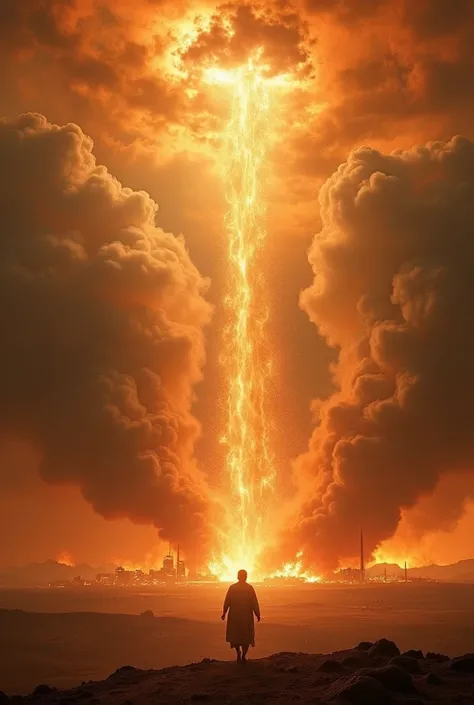 Genesis 19:24-25 NIV 
[24]  Then the Lord ,  the Lord himself ,  rained fire and brimstone from heaven on Sodom and Gomorrah. [25]  So he destroyed those cities and the entire plain ,  with all the inhabitants of the cities and the vegetation . 