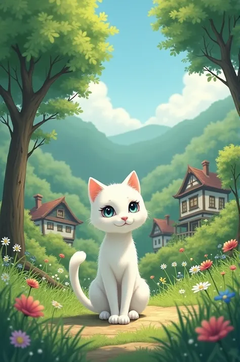 Once upon a time, in a small village nestled in a lush green forest, there lived a cat named Miu. Miu was famous for its snow-white fur and sparkling eyes. However, Miu lived a solitary life, thinking it didn’t need friends and could take care of itself.