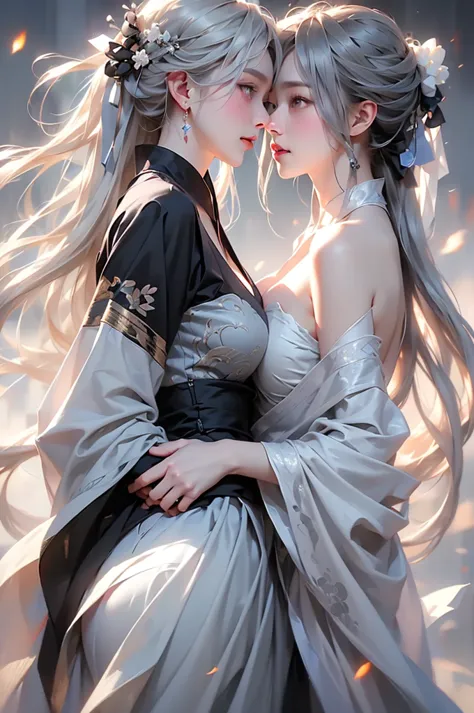 ((1 girl)), super high quality, masterpiece, perfect illustration, very detailed, (realistic:1.4), zen intertwining, tangled, of...