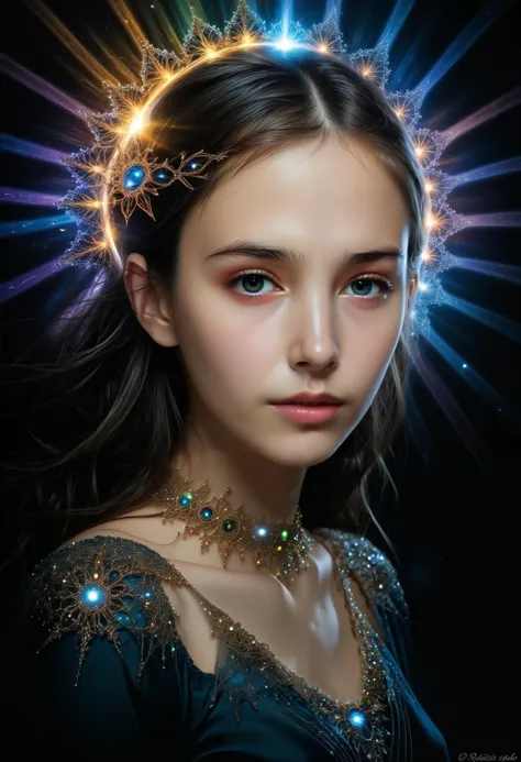 score_9, score_8_up, score_7_up, score_6_up, score_5_up, score_4_up, (super realistic photo:1.6), beautiful digital paint , Beautiful detailed realistic digital art, Award-winning, 1 breathtaking beautiful colorful esper girl on black background, breathtak...