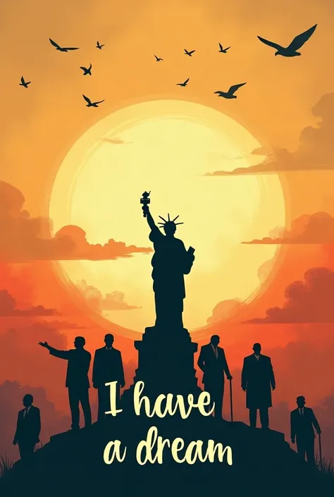 Crée moi une affiche sur la liberté inspire de toi des plus grand politicien sur la liberté je veux que sur l’affiche il y a écrit i have a dream