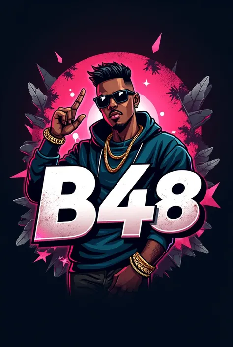  make logo B48 Look like rapper style.