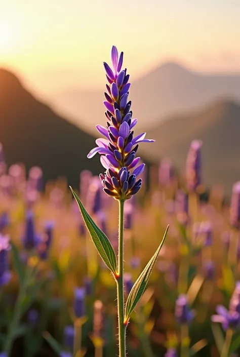 Make a png art of a solitary lavender to add to a wedding invitation in the month of October in Brazil, This wedding is boho 