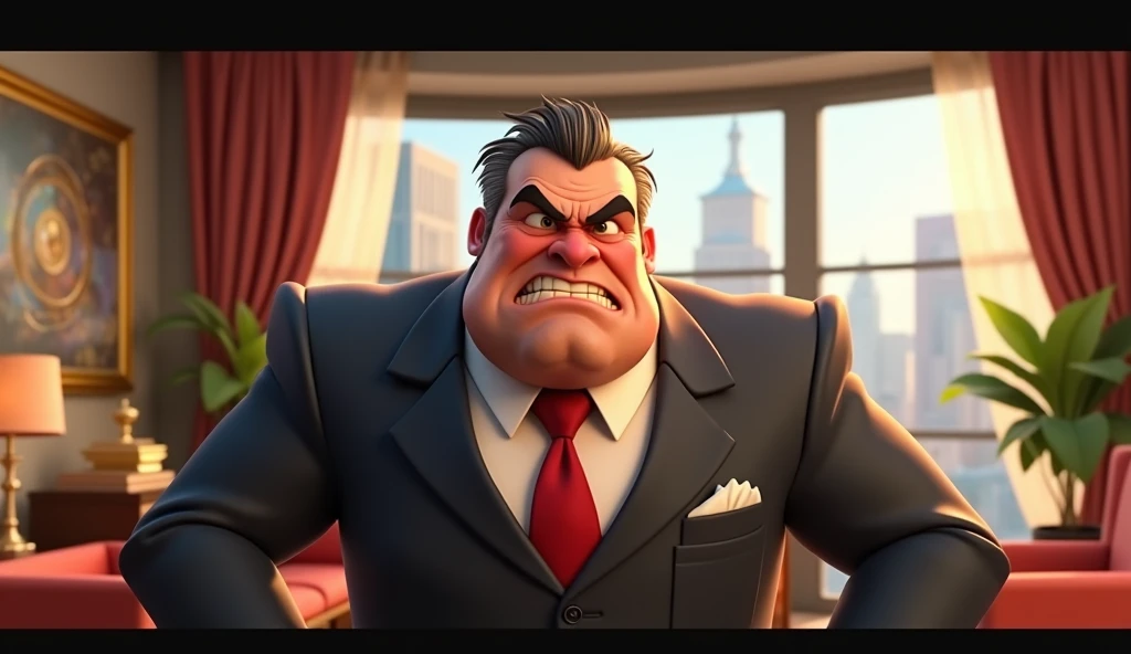 Angry rich man - Disney Pixar3d cartoon