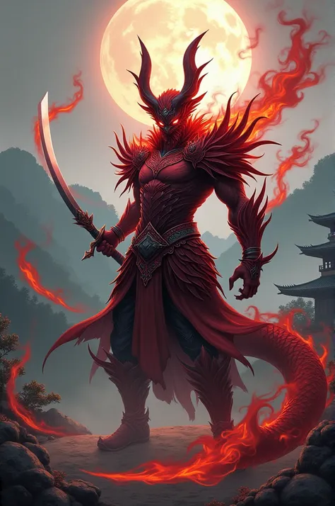 Yone, the red devil wearing a dragon dragon in Korea