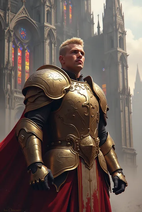 Paladin in front of the cathedral