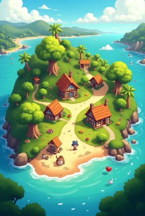 Put a "Stardrew Island" title of the picture and then the background is cute cartoon island

