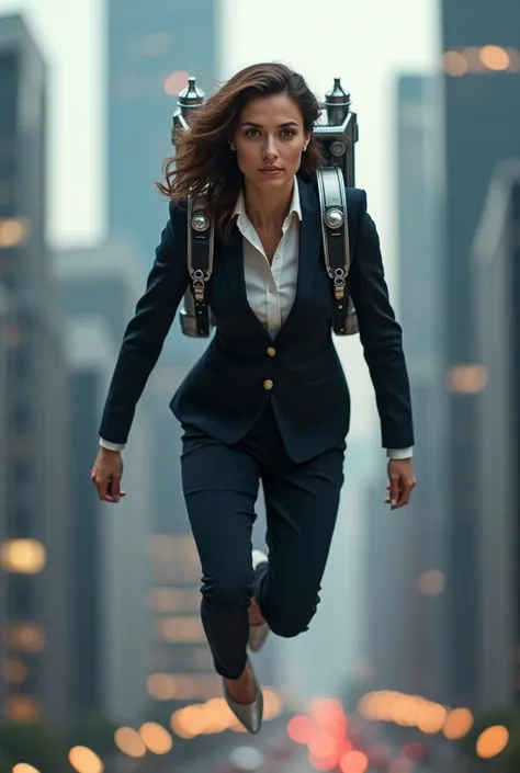 Jetpack included
a businesswoman in a suit 

