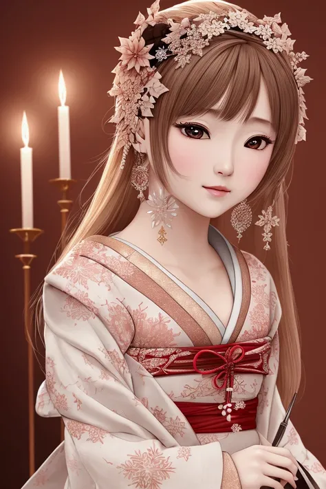  High resolution,  masterpiece, necessary, Detail, Details altos, HD model,  lyrics,  illustration, Japanese winter festival