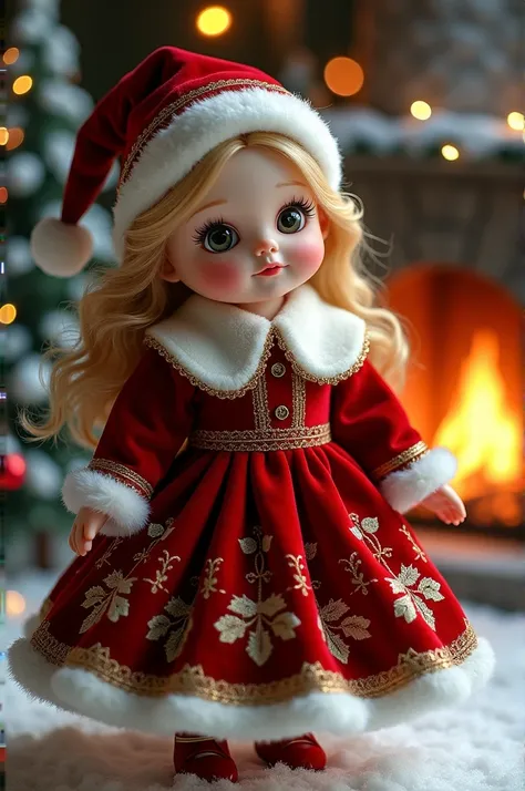 I want a drawing of a Christmas doll 