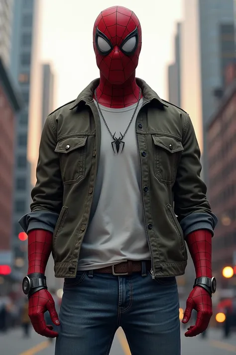 Spider-Man wearing clothes