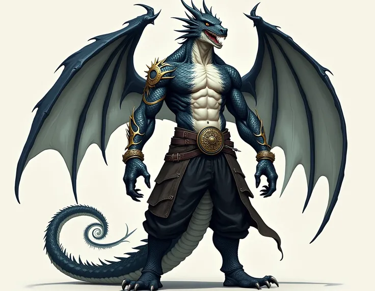  Appearance and History
A human-looking half-dragon that has a presence
stately and mysterious . When in its hybrid form,  he
radiates power and ferocity . The skin,  covered by black scales
Brilliant ,  reflects light in an almost mesmerizing way ,  while...