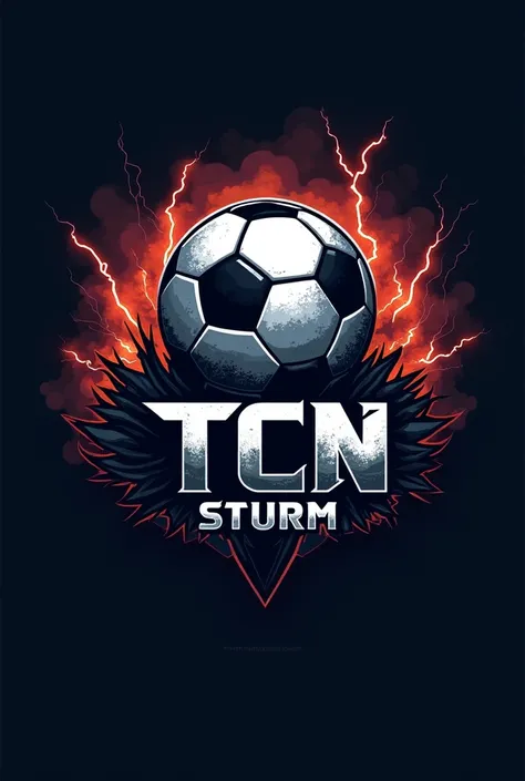 create a logo of football and name is TCNSturm