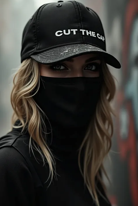 A blonde sexy girl,version of the anonymous hacker,wearing the mask, hidden face youtube and content channel due to controversial content channel,creative,award-winning, masterpiece, highest quality, unreal engine, depth of field, cinematic, dramatic, CHAN...