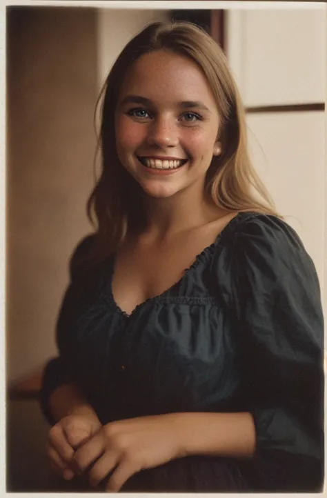 (lieke_martensv1), ,close-up, editorial photograph of a woman wearing a blouse, ((smile:1.4)), (grin512), (background inside dar...