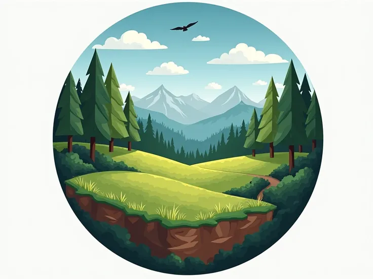  It is a presentation for a podcast .  I want a circular image in the center that contains: the jungle, the tundra , Taiga, sheet, meadow,  Desert,  temperate forest ,  alpine mountainous area and the chaparral .  that the title says episode 01 knowing the...