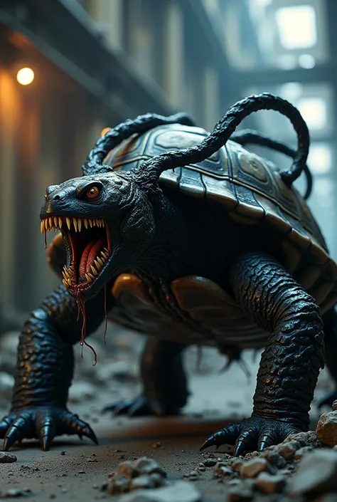 Make a turtle and Venom merge 