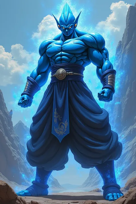 I want you to do a Dragomball fusion with the characters General Blue and Tao Pai Pai Pai this fusion must have the Potara clays or Potara earrings