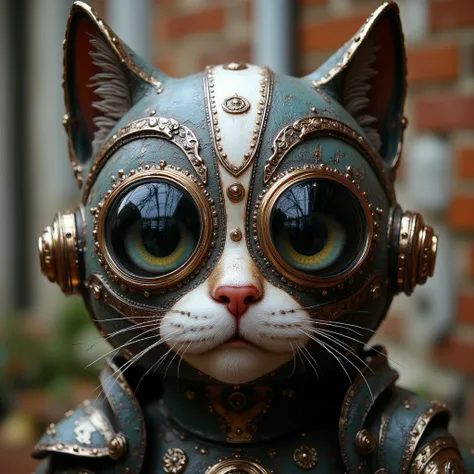 steampunk cat face