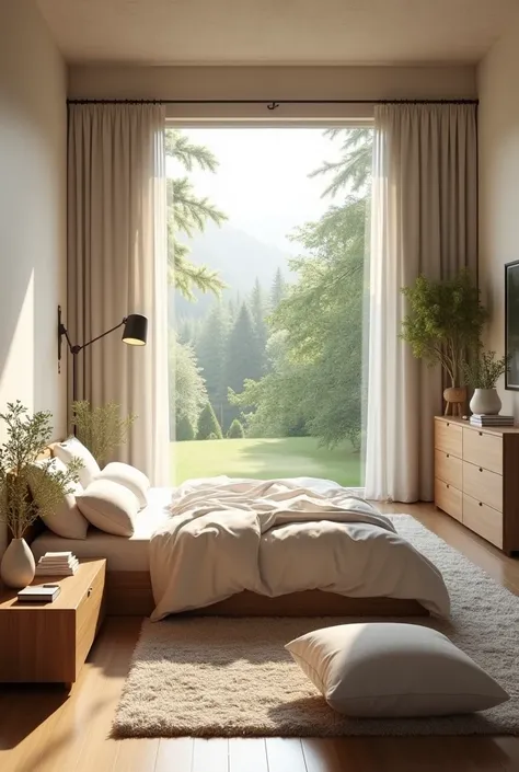 A bedroom without humans