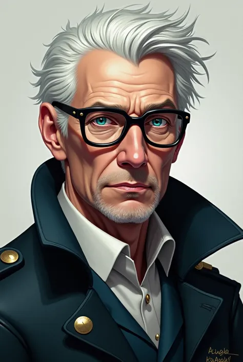 Percy de Rolo with White hair and glasses  Vox Machina 