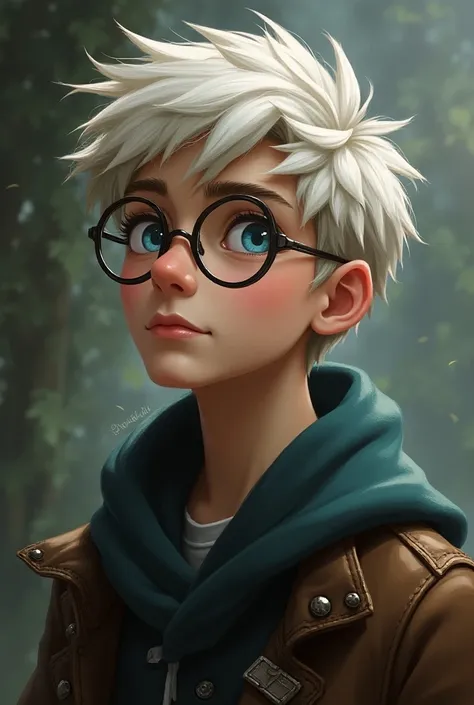 Percy de Rolo with White hair and glasses young man  Vox Machina 